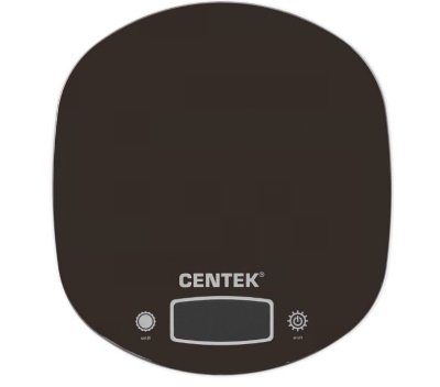 Весы кухонные Centek CT-2456 (шоколад) электр., max 7кг(!!!), шаг 1г, большая съемная чаша, дисплей