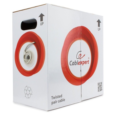 Кабель Cablexpert Кабель Cablexpert UPC-6004-SOL, UTP6, 4 пары, 0.57 мм, однож., 305 м, серый