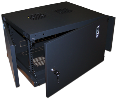 Шкаф настенный Next, 6U 550x600, металлическая дверь, черный (TWT-CBWNM-6U-6x6-BK)