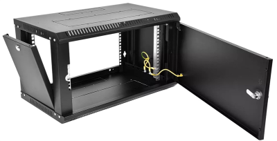 ЦМО Шкаф телекоммуникационный настенный разборный ЭКОНОМ 9U (600 ? 520) дверь металл, цвет черный (ШРН-Э-9.500.1-9005)