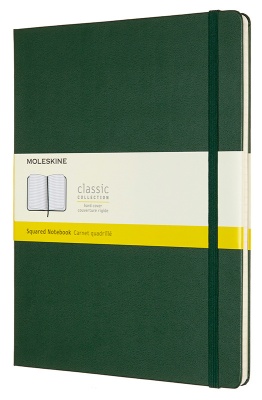 Блокнот Moleskine CLASSIC QP091K15 XLarge 190х250мм 192стр. клетка твердая обложка зеленый