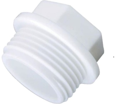 Заглушка резьбовая 20x1/2 полипропиленовая PPR белая