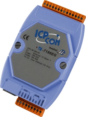 Программируемый контроллер с 2 COM-портами (1 x RS-232, 1 x RS-485), с процессором 40 МГц и опцией ISaGRAF-3 (заказывается отдельно)