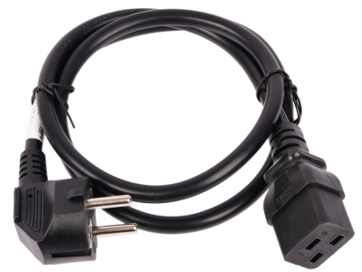 Шнур питания C19-Schuko прямая, 3х1.5, 220В, 16А, черный, 3 метра (LAN-PP19/SH-3.0-BK)