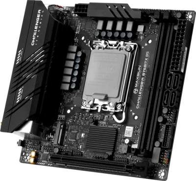 Материнская плата MAXSUN MS-Challenger B760ITX D5, LGA1700, B760, 2*DDR5, 4*SATA3, 2*M.2, 2*USB 3.2, 4*USB 2.0, 1*PCIEx16, 2*HDMI+2*DP, mITX (MS-Challenger B760ITX D5)