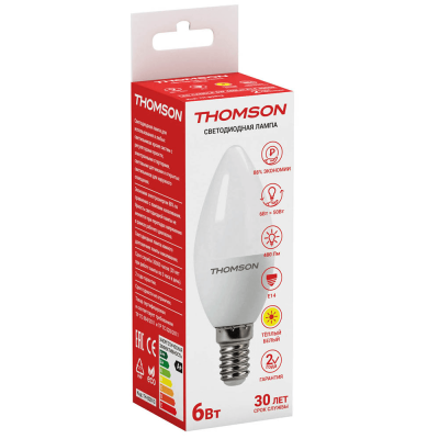 THOMSON LED CANDLE 6W 480Lm E14 3000K TH-B2013