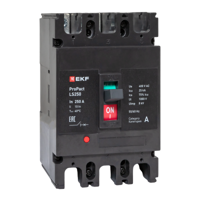 Выключатель автоматический LS250 25кА 3P 250А ProPact EKF mccb-250-25-3-250-ls
