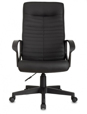 Кресло руководителя Бюрократ CH-480LT черный эко.кожа крестов. пластик