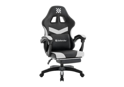 Кресло игровое Defender Runa PRO Черн/белый, PU, класс2