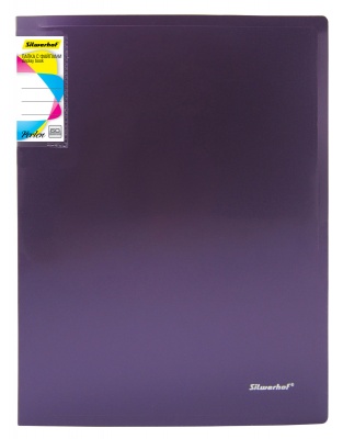 Папка с 60 прозр.вклад. Silwerhof Perlen 292961-73 A4 1мм карман сиреневый металлик