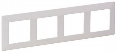 Рамка Legrand Valena Life 754004 накладная 4xMosaic горизонтальный монтаж пластик белый