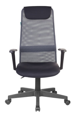 Кресло руководителя Бюрократ KB-8 темно-серый TW-04 TW-12 сетка с подголов. крестовина пластик