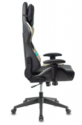 Кресло игровое Бюрократ VIKING 5 AERO черный/белый искусственная кожа с подголов. крестовина пластик