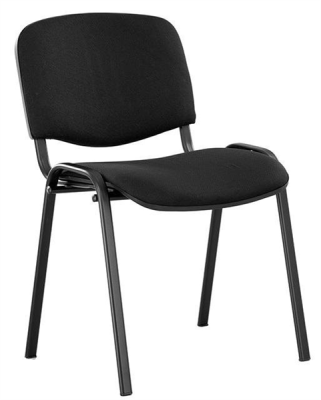 Стул для посетителей ИЗО, каркас черный / ткань C11 Черный (bulk) (7047127)