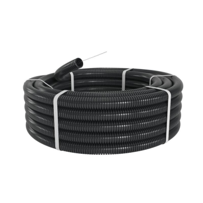 Dkc PA612329F2 Труба гофр. DN 23мм, ПВ-2, D вн 22,6 мм, D нар 28,5 мм, полиамид 6, цвет чёрный, с протяжкой (50 м)