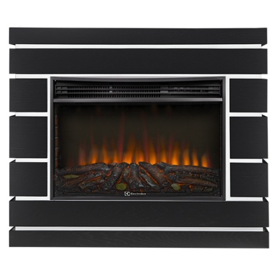 Каминокомплект: Очаг Electrolux 3320RLS N, портал Moderno 30 шпон чёрный дуб