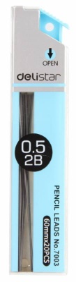 Грифель Deli E7003 0.5мм 2B (20гриф) туба