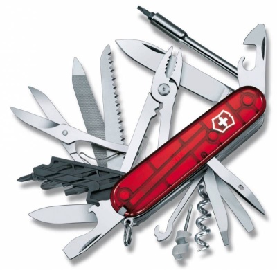 Нож перочинный Victorinox CyberTool L (1.7775.T) 91мм 39функций красный полупрозрачный карт.коробка