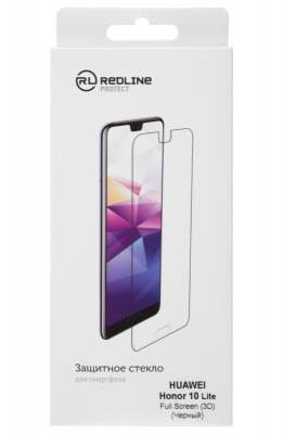 Защитное стекло для экрана Redline черный для Huawei Honor 10 Lite 3D 1шт. (УТ000017125)