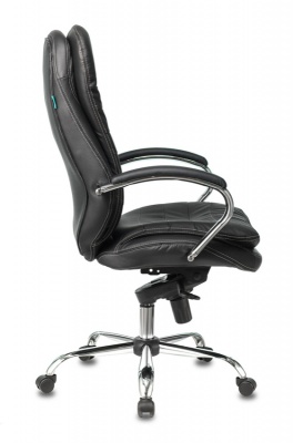 Кресло руководителя Бюрократ T-9950 черный кожа крестовина металл хром