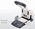 Дырокол Kw-Trio Lever-Tech HD 9546 макс.:100лист. металл/пластик серый отв.:2 с линейкой