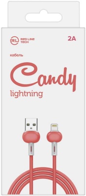 Кабель Redline Candy УТ000021989 Lightning (m) USB A(m) 1м красный