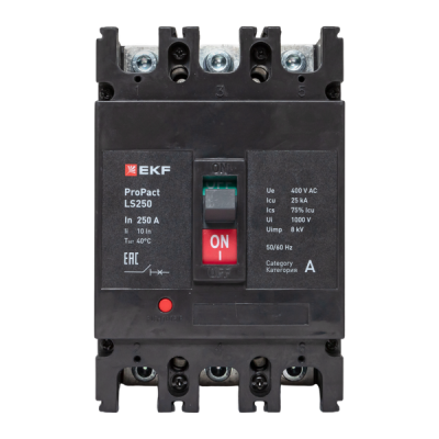 Выключатель автоматический LS250 25кА 3P 250А ProPact EKF mccb-250-25-3-250-ls