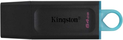 Флеш Диск Kingston 64Gb DataTraveler Exodia DTX/64GB USB3.1 черный/голубой
