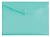 Конверт на кнопке Бюрократ Pastel -PKPAST/GRN A4 пластик 0.18мм мятный