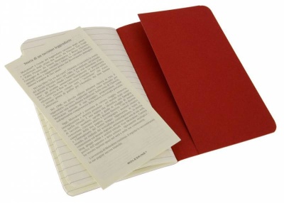 Блокнот Moleskine CAHIER JOURNAL CH111 Pocket 90x140мм обложка картон 64стр. линейка клюквенный (3шт)