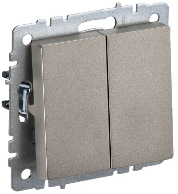 IEK BR-V20-0-10-K37 BRITE Выключ. 2-кл. 10А ВС10-2-0-БрШ шамп.