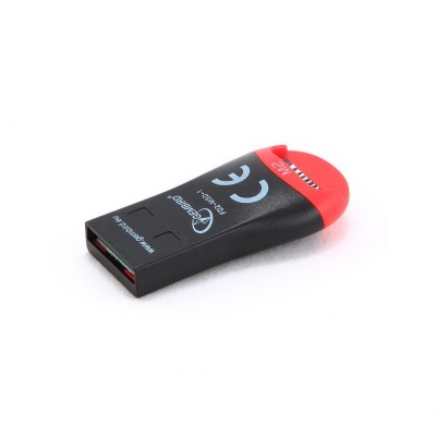 Картридер внешний USB2.0 Gembird для считывания MicroSD карт, блистер (053112)