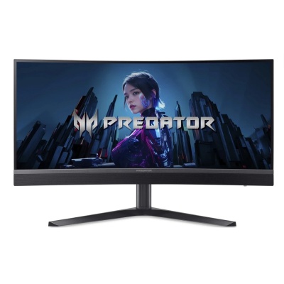 Монитор 34" Acer Predator X34V3bmiiphuzx VA 3440x1440, 180 Гц, 1 мс, 21:9, 1000 кд/м2, 2хHDMI, 1хDP, USB-C, изогнутый, выход на наушники, черный