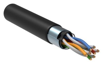 Кабель информационный ITK Generica BC3-C5E04-339-305-G кат.5е F/UTP общий экран 4X2X24AWG LDPE внешний 305м черный