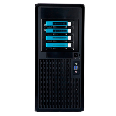 Корпус Midi Tower InWin PE689 Black 750W P75F 80plus Gold USB3.0*2+A(HD)+front fan 120mm*1+rear fan 120mm*1+ 2*2SATA+1*1SATA+Intrusion Switch/ holes for SL20” RACKMOUNT
