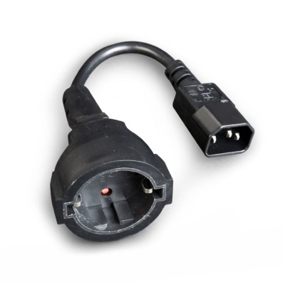 Кабель Cablexpert Кабель питания Cablexpert PC-SFC14M-01, 15 см, C14 - евророзетка (Schuko S23), 3*0.75 mm2, 10A (082860) (001473)