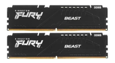 Модуль памяти Kingston 32GB U-DIMM DDR5 , 5600МГц, CL36 (Kit of 2) FURY Beast Black EXPO