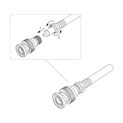 Переход штекер BNC - гнездо F