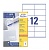 Этикетки Avery Zweckform 3424 A4 105x48мм 12шт на листе/70г/м2/100л./белый матовое самоклей. универсальная
