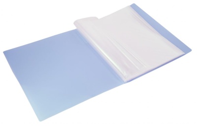 Папка с 40 прозр.вклад. Бюрократ Gems GEM40AZURE A4 пластик 0.7мм торц.карм с бум. встав голубой топаз