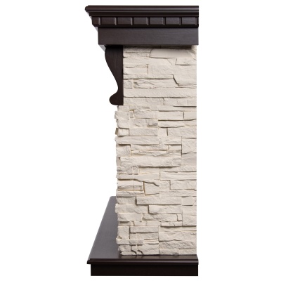 Каминокомплект: Очаг Royal Thermo Aurora RTFP/P-AR60LS, портал Michigan 60, камень мол., шп. тем.дуб