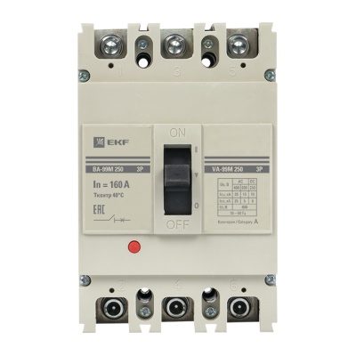 EKF mccb99-250-160m Выключатель автоматический ВА-99М  250/160А 3P 35кА EKF PROxima