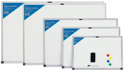 Доска магнитно-маркерная Deli E7816 лак белый 60x90см алюминиевая рама сталь