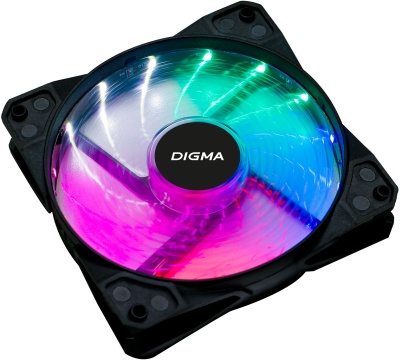 Вентилятор Digma DFAN-FRGB2 3-pin 4-pin(Molex)24dB 160gr LED Ret