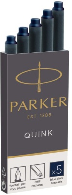 Картридж Parker Quink Z11 (CW1950385) черный/синие чернила для ручек перьевых (5шт)