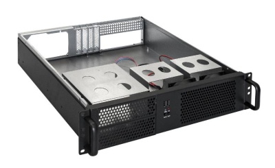 Exegate EX264269RUS Серверный корпус Exegate Pro 2U390-04 <RM 19",  высота 2U, глубина 390, без БП, USB>