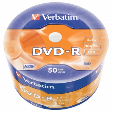 Диск DVD-R Verbatim 4.7Gb 16x bulk (50шт) (43788)