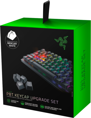 Кейкапы для клавиатуры Razer PBT Keycap Upgrade Set - Mercury White Razer PBT Keycap Upgrade Set, Mercury White (RC21-01490200-R3M1)