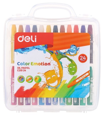 Масляная пастель Deli EC20124 Color Emotion шестигранные 24цв. пл.кор.