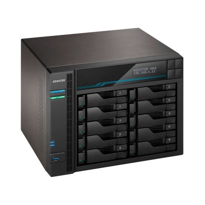 Сетевое хранилище ASUSTOR AS7110T 10-Bay NAS/Media player/Intel Xeon E-2224  3.4GHz up to 4.6GHz(Quad-Core), 8GB SO-DIMM DDR4, noHDD(HDD,SSD),/10x1GbE+3x2,5Gbe(LAN)/3xUSB3.2,HDMI/M.2/4ip camera license ; 90IX01D1-BW3S1 (AS7110T)